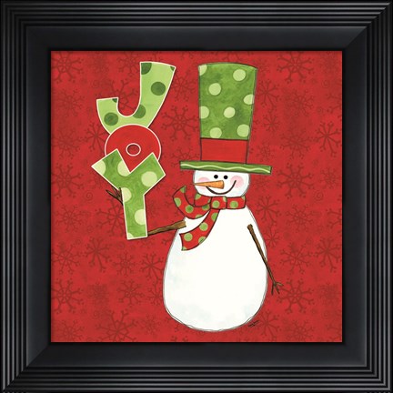 Framed Winter Wonderland Snowmen III Print