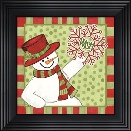 Framed Sentimental Snowmen I Print