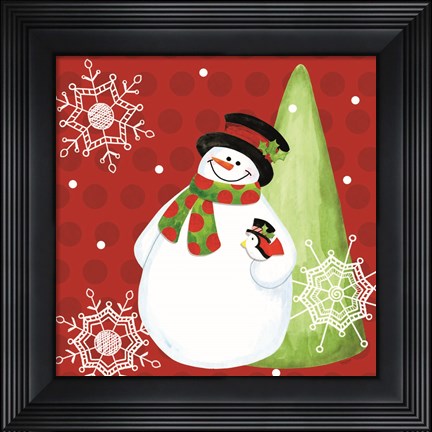 Framed White Christmas Wishes II Print