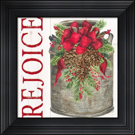 Framed Home for the Holidays Rejoice Print