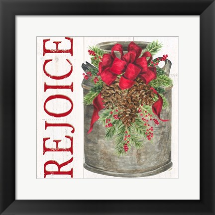 Framed Home for the Holidays Rejoice Print