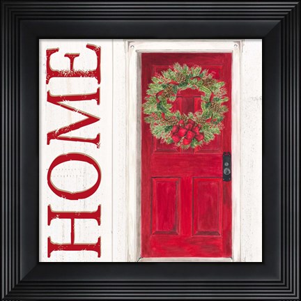 Framed Home for the Holidays Home Door Print