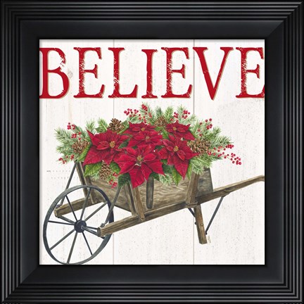 Framed Home for the Holidays Believe Print
