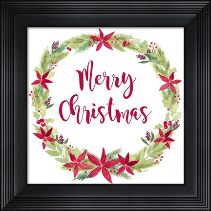 Framed Be Joyful Merry Christmas Print