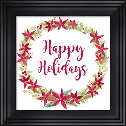 Framed Be Joyful Happy Holidays Print