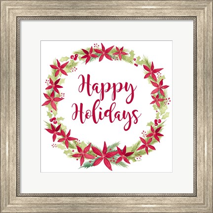 Framed Be Joyful Happy Holidays Print
