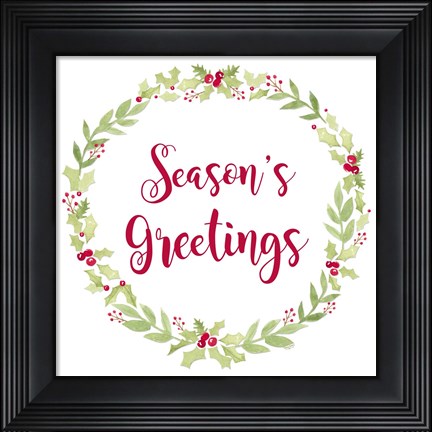 Framed Be Joyful Season&#39;s Greetings Print