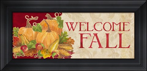 Framed Fall Harvest Welcome Fall sign Print