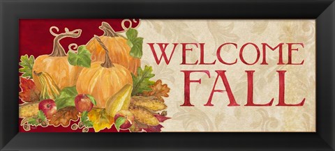 Framed Fall Harvest Welcome Fall sign Print