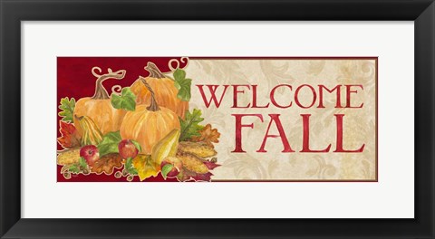 Framed Fall Harvest Welcome Fall sign Print