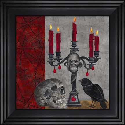 Framed Something Wicked Candlelabra Print