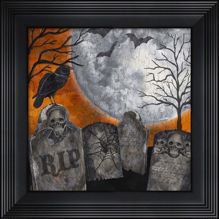 Framed Something Wicked Graveyard II RIP Print
