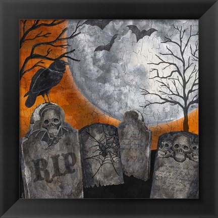 Framed Something Wicked Graveyard II RIP Print