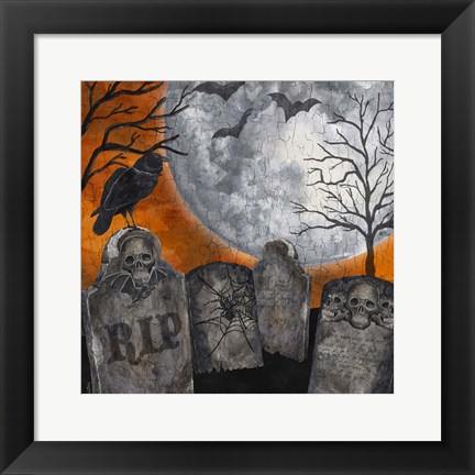 Framed Something Wicked Graveyard II RIP Print