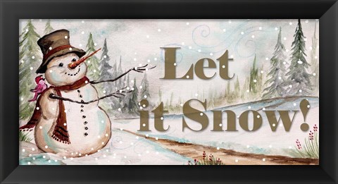 Framed Let it Snow Print