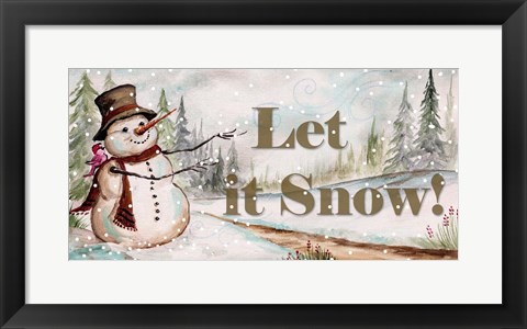 Framed Let it Snow Print