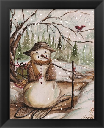 Framed Country Snowman II Print