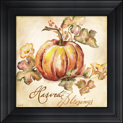 Framed Watercolor Harvest III Print