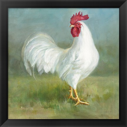 Framed Noble Rooster I Print