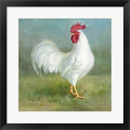 Framed Noble Rooster I Print