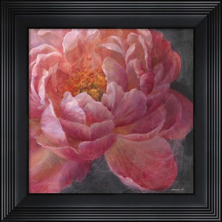 Framed Vivid Floral I Crop Print