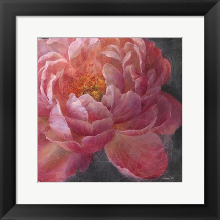 Framed Vivid Floral I Crop Print