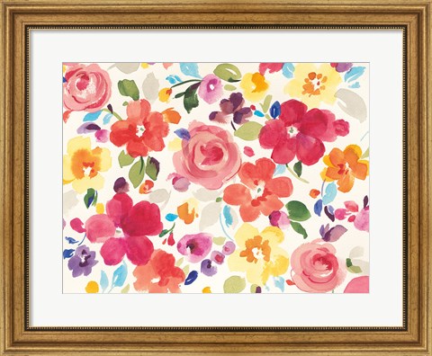 Framed Popping Florals Print