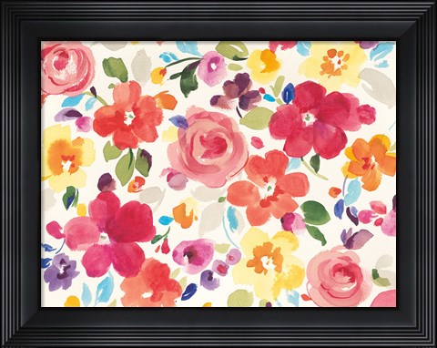 Framed Popping Florals Print