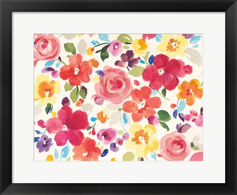 Framed Popping Florals Print