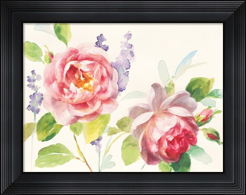 Framed Watercolor Roses Print
