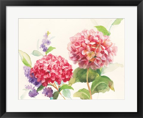 Framed Watercolor Hydrangea Print