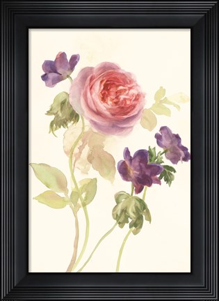 Framed Watercolor Flowers IV Print