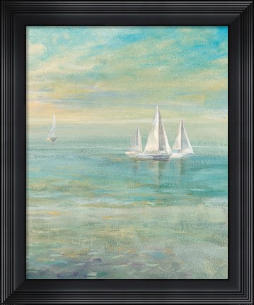 Framed Sunrise Sailboats II Print