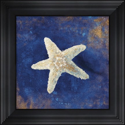 Framed Treasures from the Sea Indigo IV Print