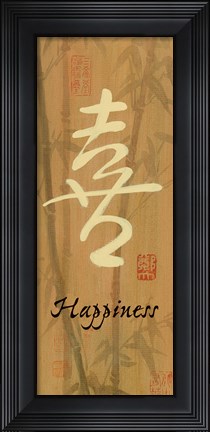 Framed Happiness Bamboo Print