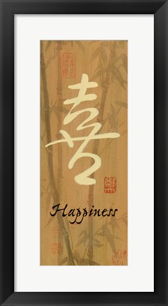 Framed Happiness Bamboo Print