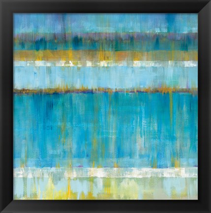 Framed Abstract Stripes Print