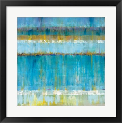 Framed Abstract Stripes Print