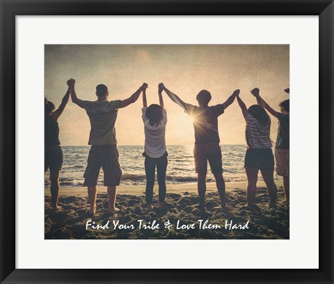 Framed Find Your Tribe - Joined Hands Print