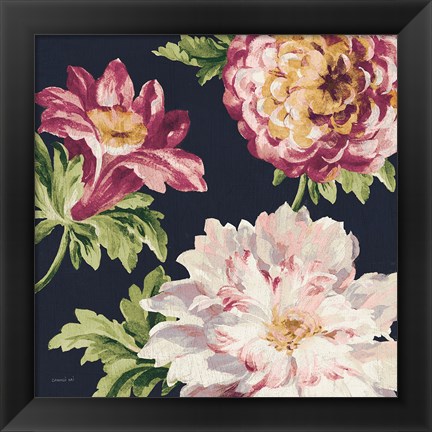 Framed Mixed Floral IV Crop II Pastel Print