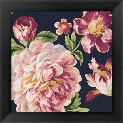 Framed Mixed Floral IV Crop I Pastel Print