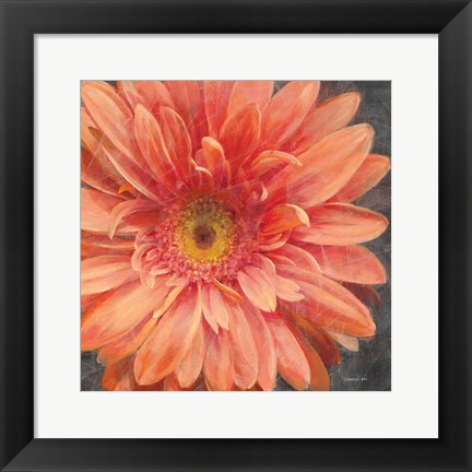 Framed Vivid Floral II Crop Print