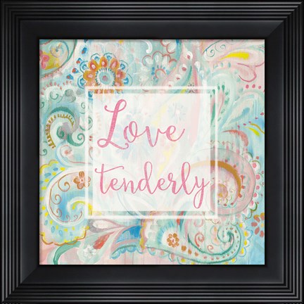 Framed Spring Dream Paisley III Pink Sentiment Print