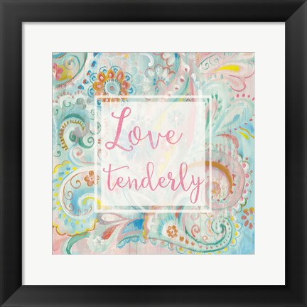 Framed Spring Dream Paisley III Pink Sentiment Print