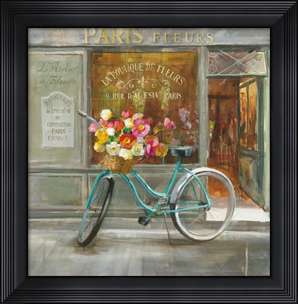 Framed French Flowershop Print