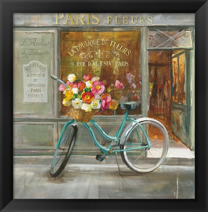 Framed French Flowershop Print