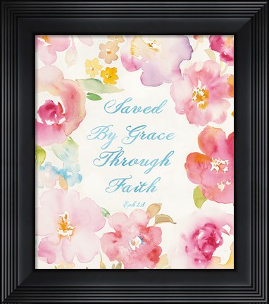 Framed Midsummer II Crop with Verse Print