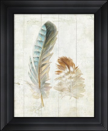 Framed Natural Flora X Bold Feathers Print
