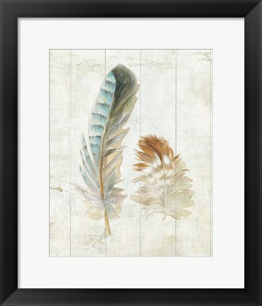 Framed Natural Flora X Bold Feathers Print