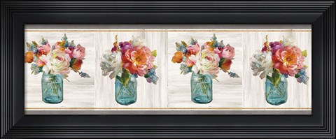 Framed French Cottage Bouquet IV Print